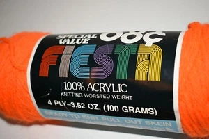 Vintage Fiesta Skein Special Value Worsted Acrylic Yarn 4-Ply 3.52oz - Picture 1 of 4
