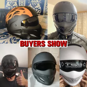 Open Face Full face Helmet Motorcycle Modular for Street Bike Cruiser Scooter A+ - Picture 1 of 14