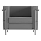 Flash Furniture Hercules Regal Leathersoft Chair With Encasing Frame In Gray