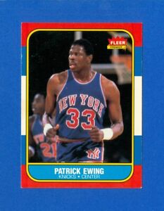 1986/1987 Fleer Basketball#32 Patrick Ewing RC 86/87 Rookie Set Card EX/MT Shape