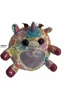 Juguete suave Zuru Rainbocorn de 10"" corazón rosa juguete de peluche unicornio con lentejuelas de colección - Imagen 1 de 2