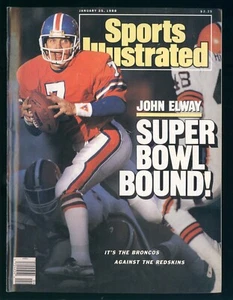 1988 John Elway Sports Illustrated Magazine Super Bowl Bronco No Label - Picture 1 of 1