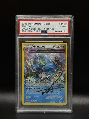 TOKIYA AUTOGRAPH! 2015 Pokemon XY60 Black Star Promos Gyarados Ancient Origins - Image 1 of 3