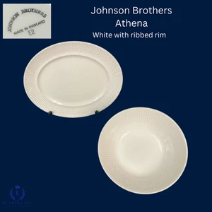 Johnson Brothers Athena weiß mit geripptem Rand, "Stück(e) auswählen" - Bild 1 von 5