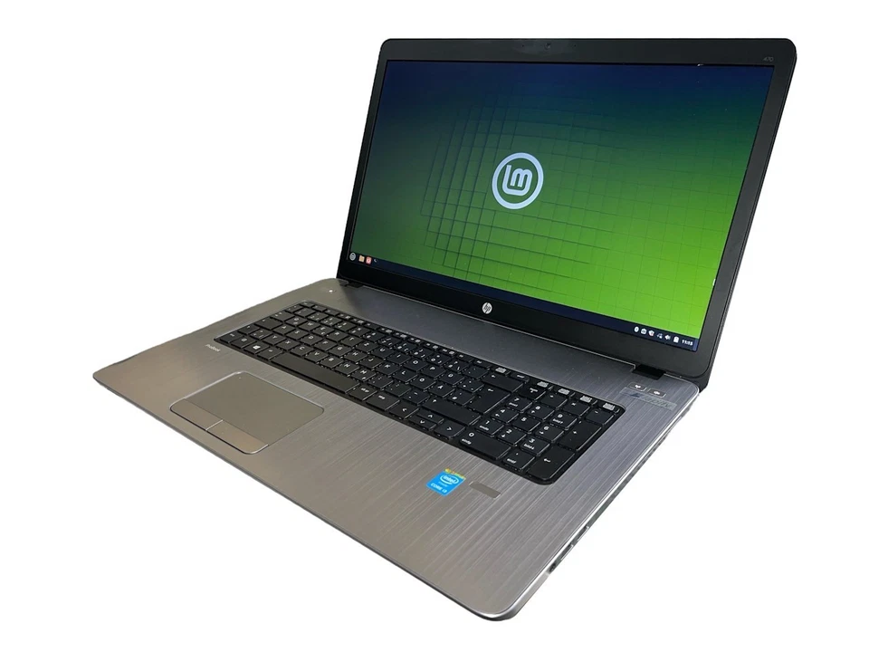 Linux Laptop 17 Zoll mit Laufwerk, HP ProBook 470, i3, 8GB RAM, 256GB SSD, Mint - Bild 1 von 3