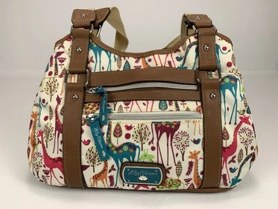 Bolso de Mano Lily Bloom Multicolor Lona Imitación Cuero Estampado de Árbol de Jirafa Foto 1 de 4