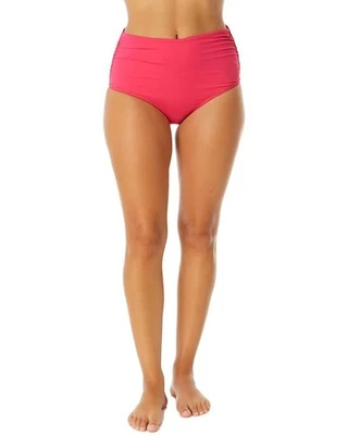 Parte inferior de natación Anne Cole convertible cintura alta fruncida para mujer talla XL rosa Foto 1 de 4