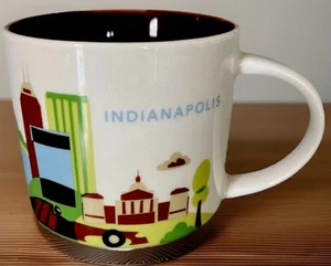 Starbucks You Are Here Mug Indianapolis Indiana 14oz 2013 Collectible Coffee Cup - Picture 1 of 5