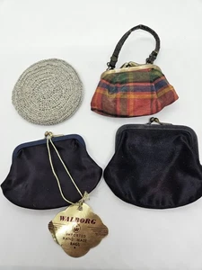 Vintage Antik Konvolut 4 Damen Kleingeld Geldbeutel Geldbörsen, Walborg Neu aus altem Lagerbestand mit Original Etikett - Bild 1 von 7