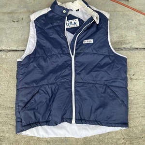 Vintage USA Winter Schnee Puffer Weste Herren Large Olympia / Ski - Bild 1 von 6