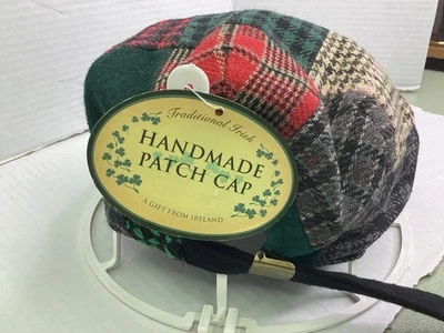 NUEVO CON ETIQUETAS Ireland Patchwork Lana Newsboy Sombrero Cuadros Irlandés Paddy Cap Ajustable Foto 1 de 4