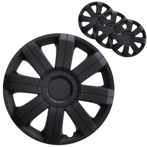 4 Stück Radkappen 15 Zoll Radzierblenden in Schwarz Radblenden Universal - Bild 1 von 5