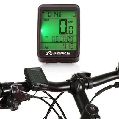 Funk Fahrradcomputer LCD Fahrrad Tachometer Radfahren Kilometerzähler kabellos - Bild 1 von 4