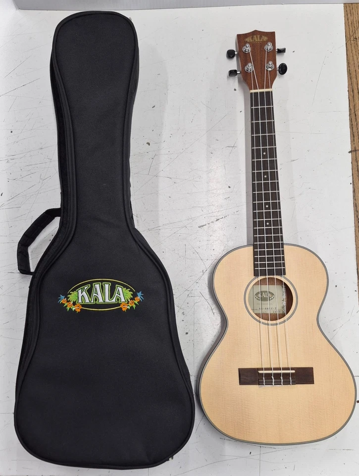 Kala KA-SSTU-T Solid Spruce Top Mahogany Travel Tenor Ukulele with Gig Bag - Image 1 of 4
