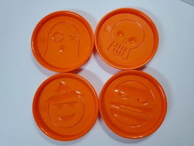 Juego de 4 cortadores de galletas redondos de Halloween MIMADOS CHEF moldes naranjas apilables Foto 1 de 4