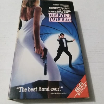 The Living Daylights (VHS, 1987) James Bond 007 Action Timothy Dalton CBS FOX   - Image 1 of 3