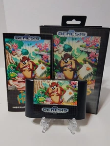 Taz-Mania (Sega Genesis, 1992) completo di custodia e manuale completamente testato CIB - Foto 1 di 12