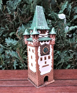 Keramik Teelichthaus *Martinstor Freiburg* Lichterhaus Burg Turm Grüne Türme - Bild 1 von 5