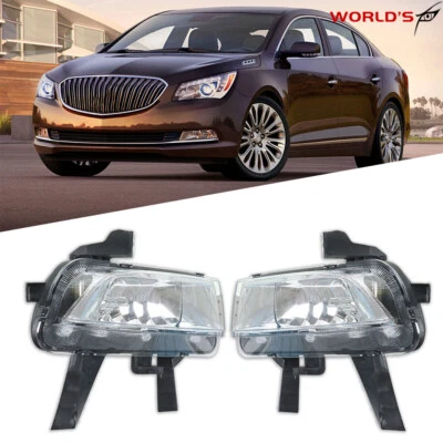 适合 2014 - 2016 年别克 LaCrosse 雾灯驾驶灯左 + 右保险杠透明 — 第 1/4 张图片