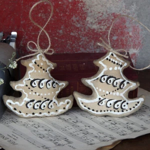 Design Stoff-Baumschmuck Weihnachtsbaum 2 tlg Weihnachten Baumschmuck Handarbeit - Bild 1 von 1