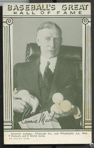 1948 Baseball's Great Hall of Fame Exhibits Connie Mack Philadelphia Athletics - Picture 1 of 2