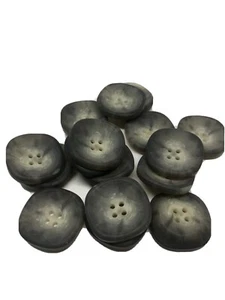 GSP) PACKET OF 20 x Grey Shaded 25 mm 4-HOLE SEW ON BUTTONS - Picture 1 of 5