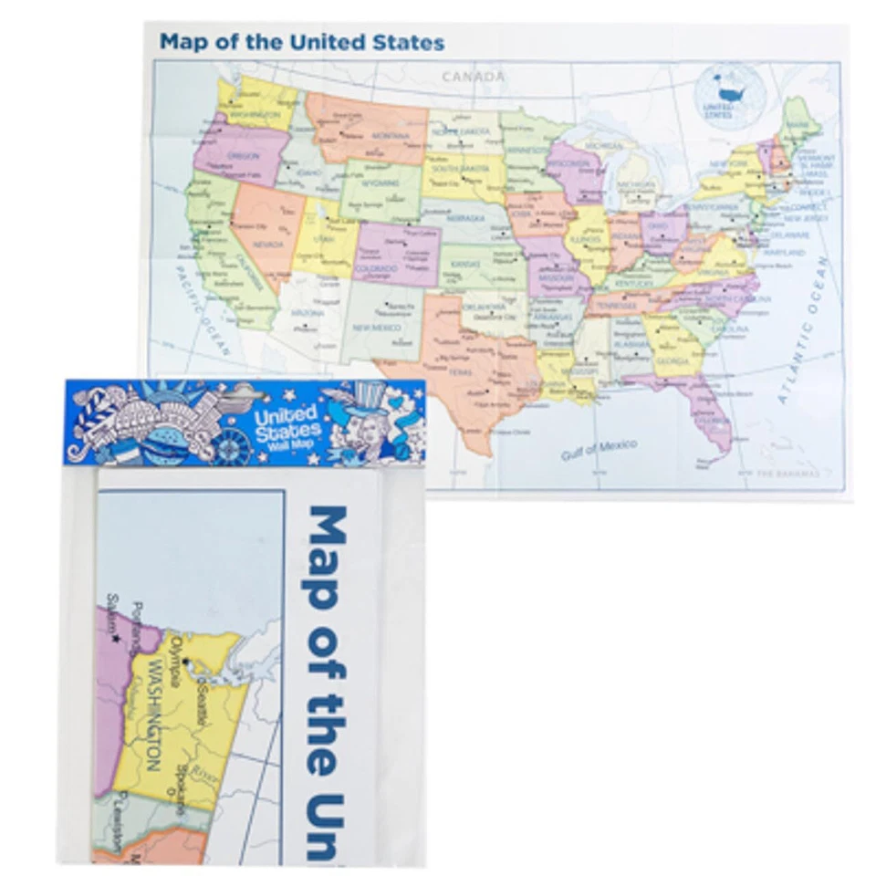 Superior Mapping Company United States Poster Size Wall Map 40 X 28 1