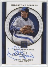 2016 Panini Pantheon Milestone Scripts Gold /49 John Franco #MS-JF Auto