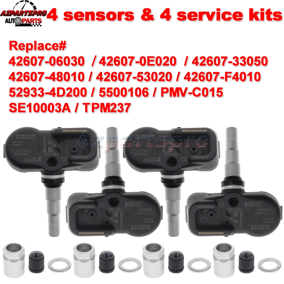 4pcs For Lexus RX350 RX450H 2015 2016 2017 2018 Tire Pressure Sensor TPMS 315MHz - Image 1 of 4