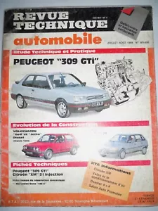PEUGEOT 309 GTi (VOLKSWAGEN Golf CITROEN AX) - Revue Technique Automobile (RTA) - Imagen 1 de 1