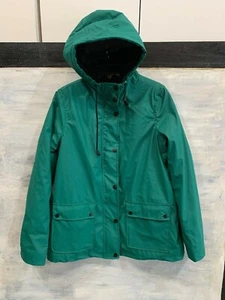 Chaqueta de lluvia forrada de piel sintética de vinilo con capucha URBAN REBULIC 9262PN-14, M - verde pino - Imagen 1 de 11