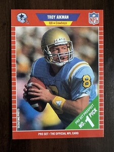 1989 Pro Set #490 Troy Aikman DALLAS COWBOYS RC ROOKIE