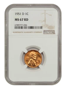 1951-D 1C NGC MS67RD - Picture 1 of 4