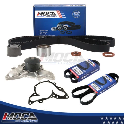 Timing Belt Kit Water Pump w/ Drive Belt Set for Hyundai XG350 Kia Sedona 3.5L  - Image 1 of 4