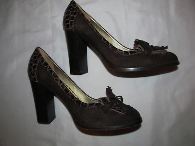 JUICY COUTURE замши и moc croc kiltie кисточки бант туфли-лодочки 7 M Италия - Изображение 1 из 4