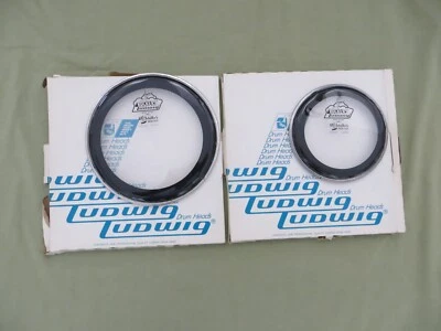 2-Vintage Ludwing Drum Heads 6"-8" ROCKERS With Added Outer Edge Dampening Ring - Image 1 of 4