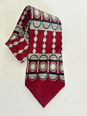 Corbata J.T. Diseñador Beckett 100% seda importada granate y gris plata declaración audaz Foto 1 de 4