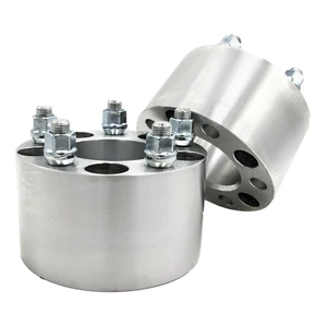 5x120 to 5x4.5 / 5x114.3 US Wheel Adapters 14x1.5 Studs 3" Thick 74mm Bore x 2 - Picture 1 of 4