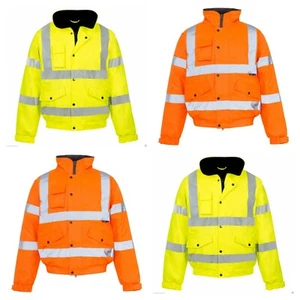 Chaqueta Bombardero Super Touch HI VIS 2 Tonos ROPA DE TRABAJO SEGURIDAD JUMPER TOP - Imagen 1 de 7