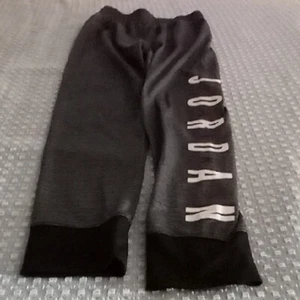 Air Jordan Boys Athletic Joggers Pants Small 8-10 years Gray & Black - Picture 1 of 9