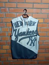 New York Yankees Baseball Jersey Sleeveless Shirt With Hood Majestic Mens L