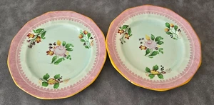Vintage Set of 2 Calyx Ware Hand Painted Bread Plates England 6" - Picture 1 of 7