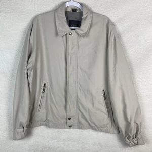 Vintage Newport Harbor Size XL Tan Lightweight Bomber Style Jacket Coach Chore - Picture 1 of 16