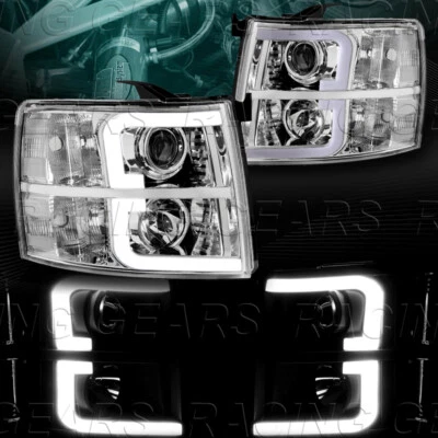 TUBO BARRA LED CROMO PROYECTOR FAROS APTOS 07-13 CHEVY SILVERADO 1500 2500 Foto 1 de 4
