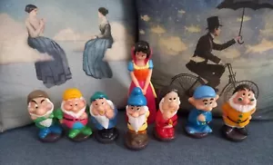 Personaggi Giocattolo Action Figure Disney Biancaneve e i 7 Nani in gomma - Foto 1 di 20
