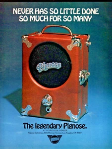 Mini amplificatore vintage anni 70 PIGNOSE RIVISTA STAMPA ANNUNCIO chitarra pelle pinup pagina - Foto 1 di 1