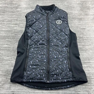 Skechers Vest Size L Youth Girls Leopard Puffer Jacket Full Zip Blue Black - Picture 1 of 8