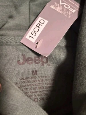 Nueva sudadera con capucha Jeep Willys Star mezcla de algodón verde bosque mediana nueva con etiquetas Foto 1 de 2