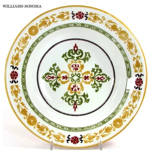 Williams-Sonoma ASOLO 24oz Pasta 11" Round Bowl Gold Green Red Italian Italy - Picture 1 of 8
