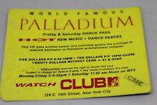 *RARE* PALLADIUM NYC CLUB PASS 90's vintage club kid 